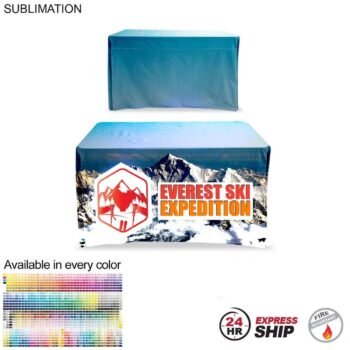 Sublimated Table Cloth for 4' table, Drape style, 4 sided, Closed Back