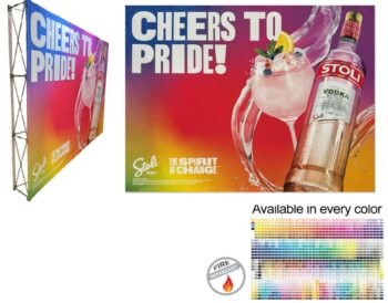 24Hr Express Ship -10' Straight Wall Full Height Tension Fabric Pop-up Display Kit