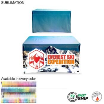 Sublimated Table Cloth for 4' table, Drape style, 4 sided, Closed Back