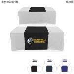 Polycotton Twill Table Runner, 30x60, Covers Front and Top of the table, Heat Transfer logo