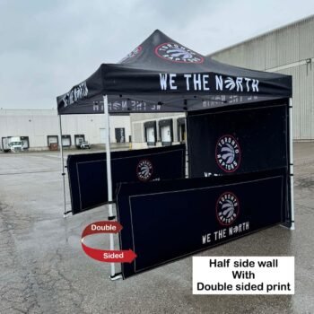 48 Hr Quick Ship - Half Side Wall for 10x10 Tent Kit, Sublimated, Double Sided Print