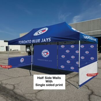 72 Hr Fast Ship - Half Side Wall for 10x20 Tent Kit, Sublimated, Single Sided Print