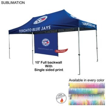 10' Back Wall for 10x20 Tent Kit, Sublimated, Single Sided Print