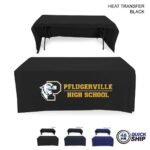 Polycotton Twill Table Cloth Throw for 6' Table, Drape style, 3 sided, Open Back