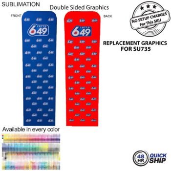 Replacement Graphics Double Sided Banner Design 2'W x 90"H EuroFit Tension Fabric Slip on cover