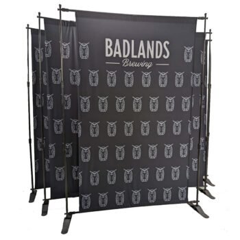 24 Hr Express Ship- 5' Exhibitor Expanding Display Kit, Media Wall Backdrop with Full Color Graphics