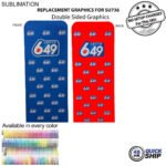 Replacement Graphics Double Sided Banner Design 3'W x 90"H EuroFit Tension Fabric Slip on cover