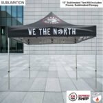 24 Hr Express Ship -10' Premium Sublimated Tent Kit, Includes Premium 40mm Frame & Canopy only