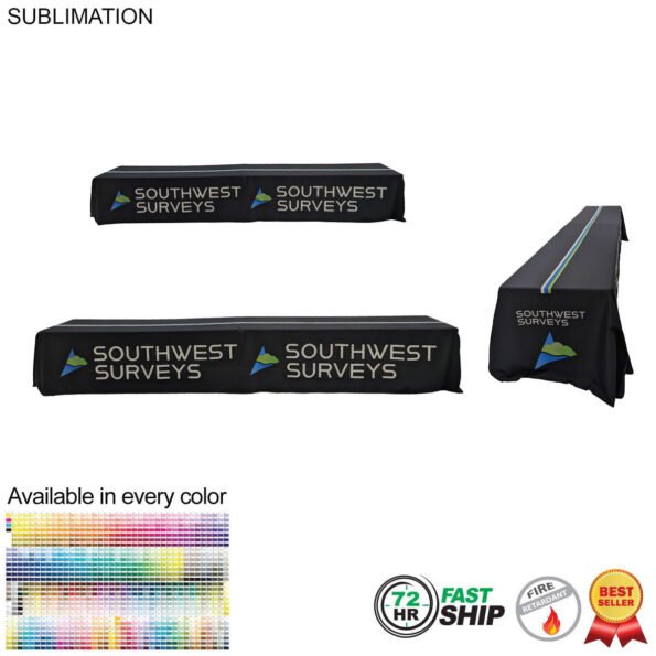 Sublimated Table Cloth for 16' table (or 2 x 8' tables combined), Closed back