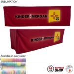 24Hr Express Ship - Sublimated PREMIUM Box Style Fitted Table Cloth, 8' Table, 4 sided