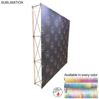 24Hr Express Ship -7.5' Straight Wall Full Height Tension Fabric Pop-up Display Kit