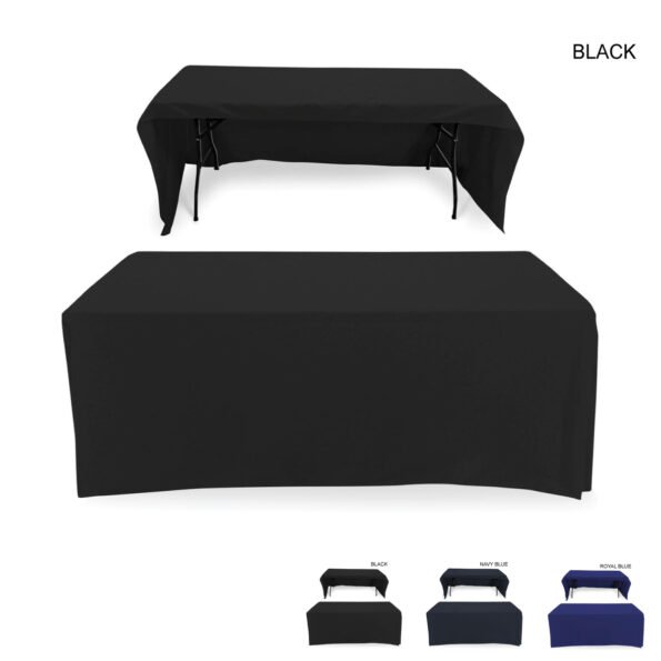 Polycotton Twill Table Cloth Throw for 6ft Table, Drape Style, 3 sided, Open Back, Blank Only
