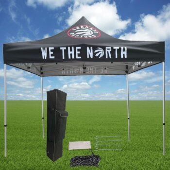 48 Hr Quick Ship - 10' Premium Sublimated Tent Kit, Includes Frame, Canopy, Case, Grass Stake Kit
