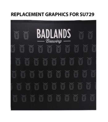Replacement Graphics Single sided 8'w x 8'h with pole pocket top and bottom