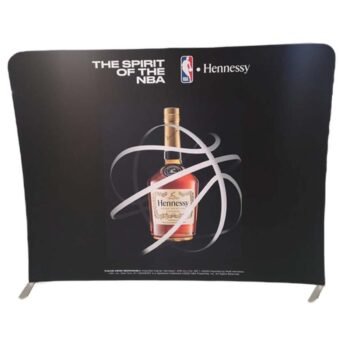 Sports Teams 8'W x 8'H EuroFit Tension Fabric Straight Wall Display Kit, Double Sided Graphics