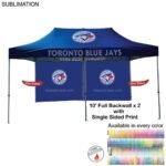 72 Hr Fast Ship - 10' Back Wall for 10x20 Tent Kit, Sublimated, Single Sided Print