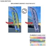 Replacement Flag for 13' Medium Feather Flag Kit, Full Color Graphics One Side