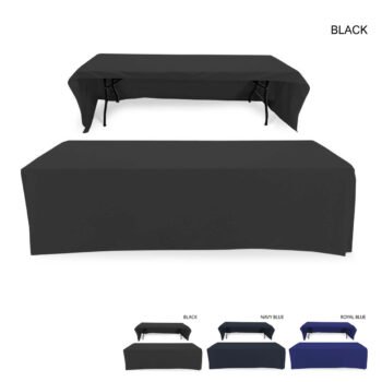 Polycotton Twill Table Cloth Throw for 8' Table, Drape style, 3 sided, Open Back, Blank only