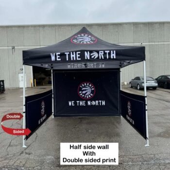 24 Hr Express Ship - Half Side Wall for 10x10 Tent Kit, Sublimated, Double Sided Print