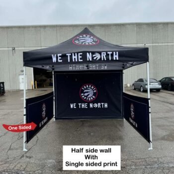 24 Hr Express Ship - Half Side Wall for 10x10 Tent Kit, Sublimated, Single Sided Print