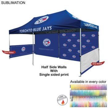 48 Hr Quick Ship - Half Side Wall for 10x20 Tent Kit, Sublimated, Single Sided Print