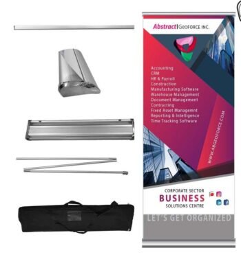 Wide Base Pull Up Retractable Banner with Graphics