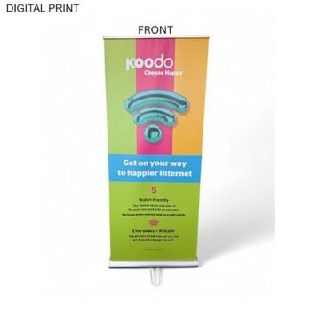 72 Hour Fast Ship - Premium Pull Up Retractable Banner Double sided Graphics, (33.5x79)