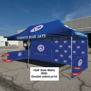 72 Hr Fast Ship - Half Side Wall for 10x20 Tent Kit, Sublimated, Double Sided Print