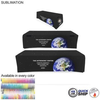 Sublimated Convertible Table Cloth, Converts from 8' to 6', Drape style, 4 sided