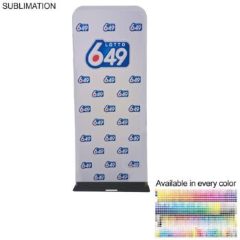3'W x 90"H EuroFit Tension Fabric Banner with Steel Base, Graphics Double Sided