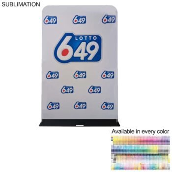 5'W x 90"H EuroFit Tension Fabric Banner with Steel Base, Graphics Double Sided