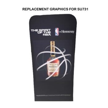 Replacement Graphics Double Sided Banner Design 3'W x 78"H EuroFit Tension Fabric Slip on cover