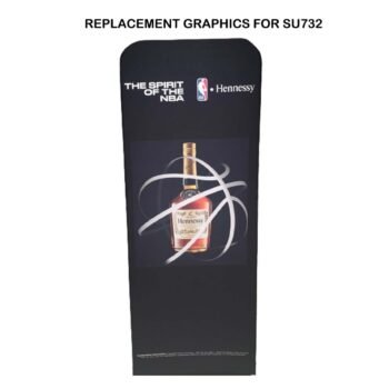 Replacement Graphics Double Sided Banner Design 3'W x 96"H EuroFit Tension Fabric Slip on Cover