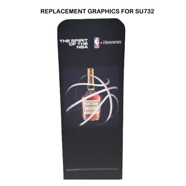 Replacement Graphics Double Sided Banner Design 3'W x 96"H EuroFit Tension Fabric Slip on Cover