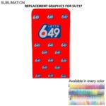 Replacement Graphics Double Sided Banner Design 4'W x 90"H EuroFit Tension Fabric Slip on Cover